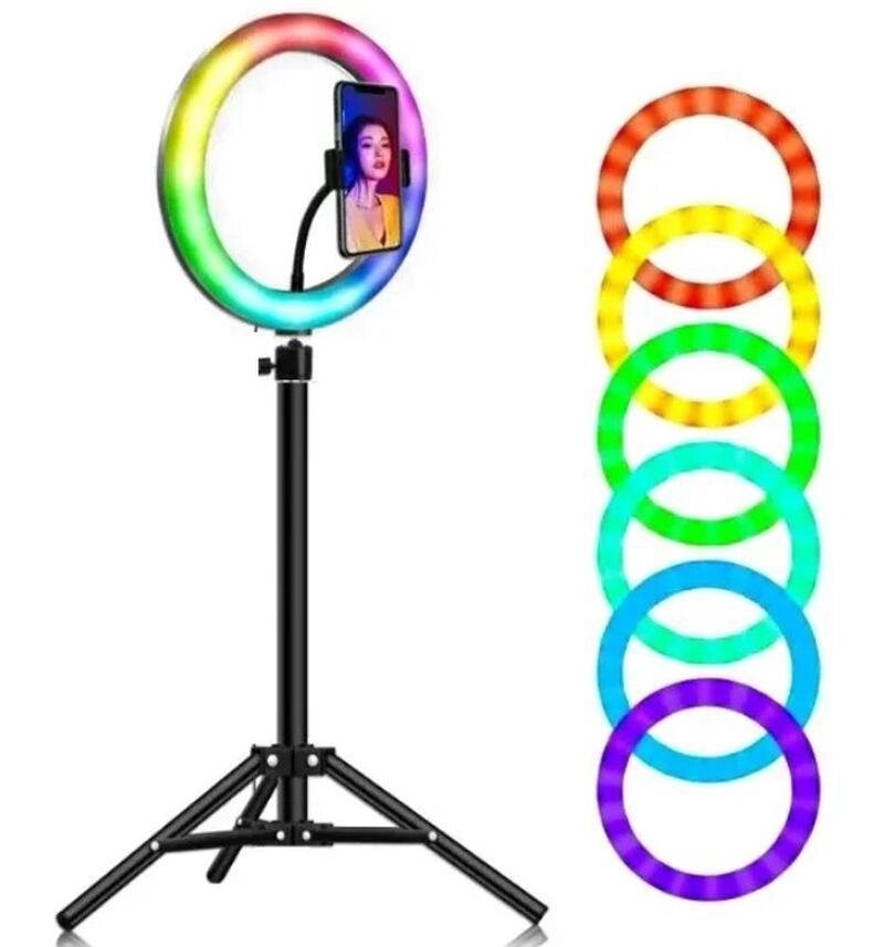 Світлодіодне селфі-кільце з RGB підсвічуванням OPT-TOP Soft Ring Light MJ300 (1756374695) від компанії Придбай - фото 1