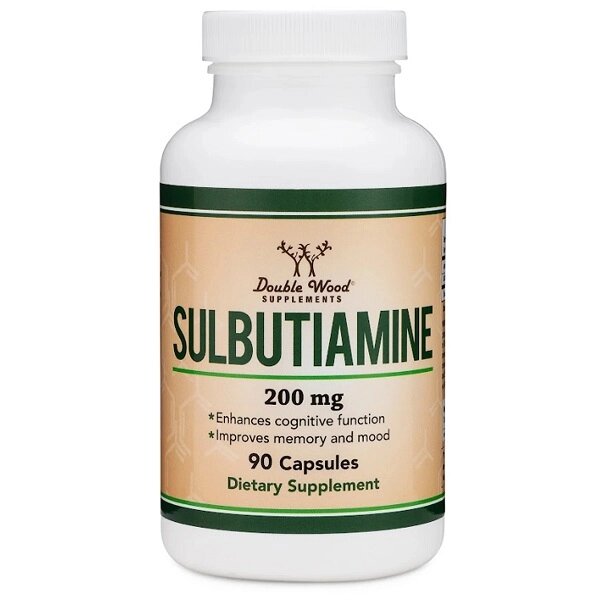 Тіамін Double Wood Supplements Sulbutiamine 200 mg 90 Caps від компанії Придбай - фото 1