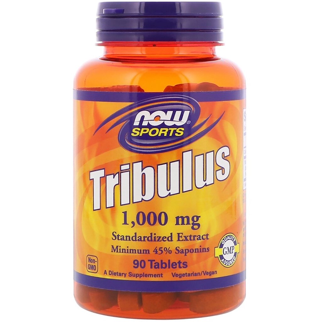 Трибулус, Tribulus, Now Foods, 1000 мг, 90 пігулок від компанії Придбай - фото 1