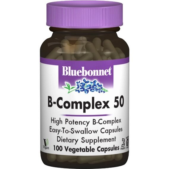 У комплекс Bluebonnet Nutrition B-Complex 50 100 Veg Caps BLB0412 від компанії Придбай - фото 1