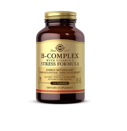 У комплекс Solgar B-Complex with Vitamin C Stress Formula 250 Tabs від компанії Придбай - фото 1