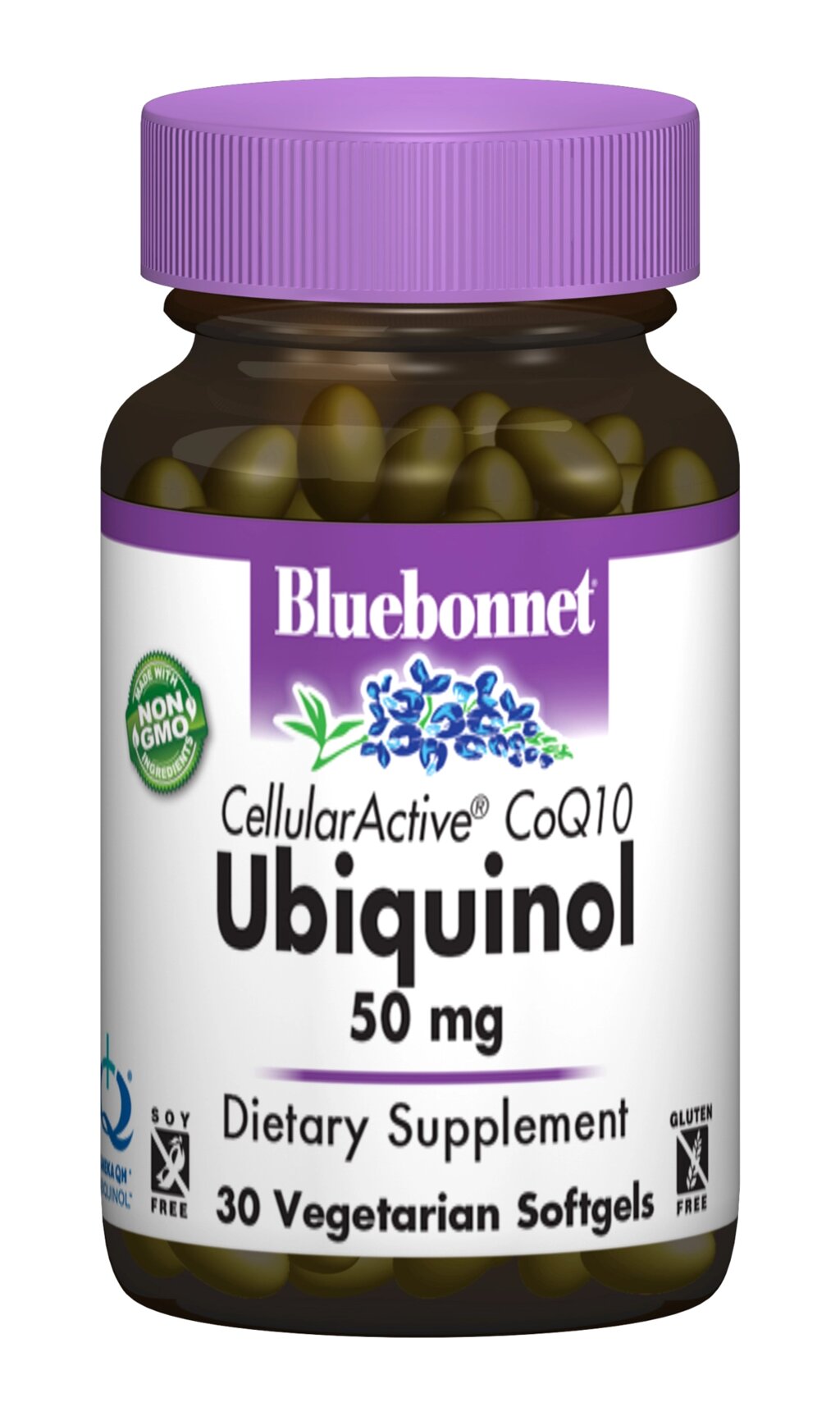 Убіхінол 50мг Cellular Active Bluebonnet Nutrition 30 желатинових капсул від компанії Придбай - фото 1