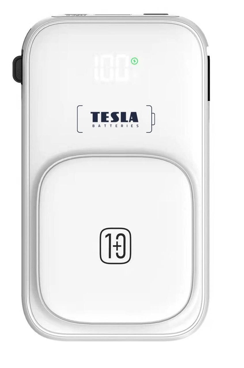 УМБ TESLA Fast Charge Wireless Power Bank 10000mAh (MagSafe) White від компанії Придбай - фото 1