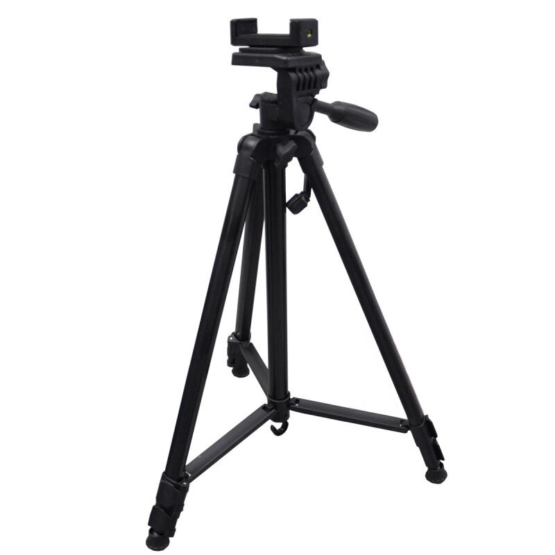 Універсальний штатив тріпод TriPod 380A 0.5-1.35м розкладний для камери і телефону переносний з рівнем і чохлом від компанії Придбай - фото 1