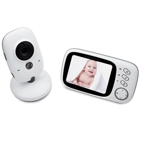 Відеоняня Baby Monitor VB603 / HD720P / 3.2 LCD c датчиком температури Білий (100235) від компанії Придбай - фото 1