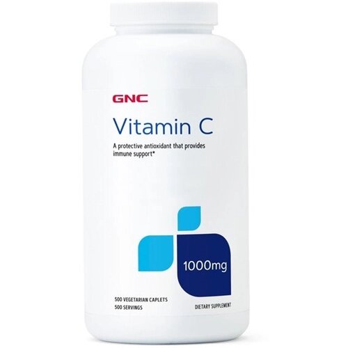 Вітамін C для спорту GNC Vitamin C 1000 mg 500 Veg Caplets від компанії Придбай - фото 1