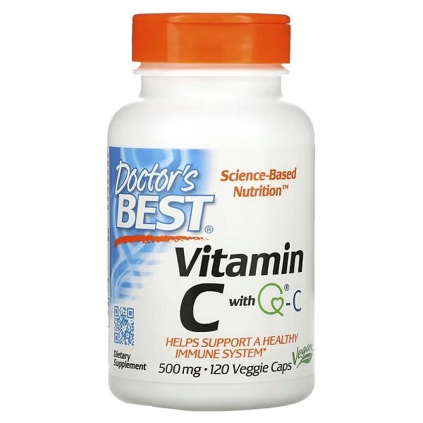 Вітамін C Doctor's Best Vitamin C 500 mg 120 Veg Caps від компанії Придбай - фото 1