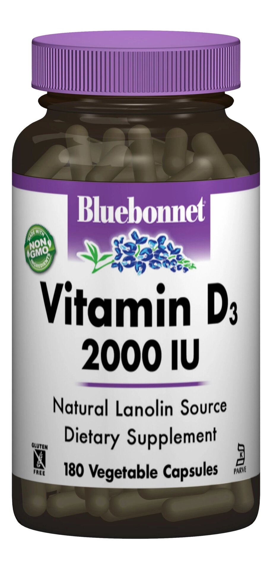 Вітамін D3 2000IU Bluebonnet Nutrition 180 гелевих капсул від компанії Придбай - фото 1