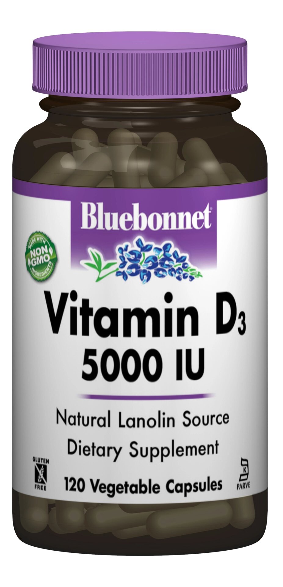 Вітамін D3 5000IU Bluebonnet Nutrition 120 гелевих капсул від компанії Придбай - фото 1