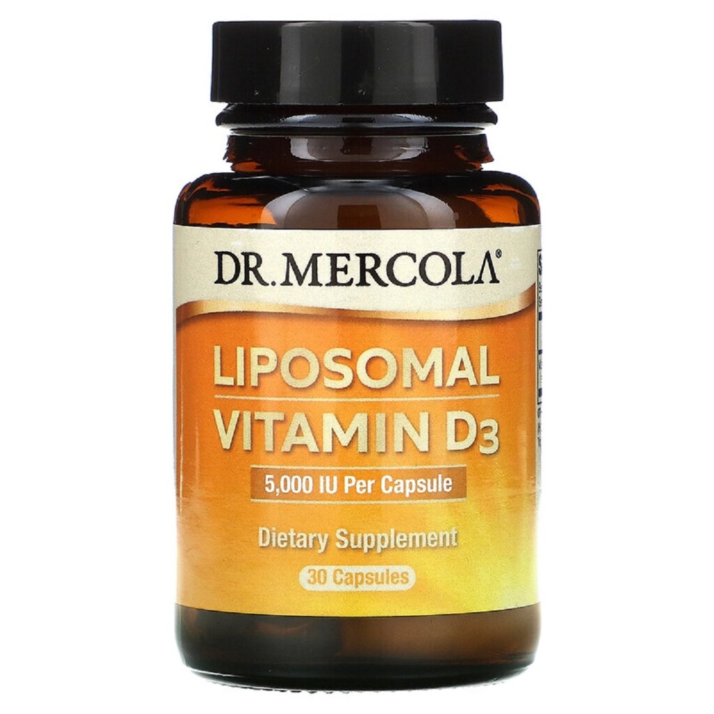 Вітамін D3 Ліпосомальний, 5000 МО, Liposomal Vitamin D3, Dr. Mercola, 30 капсул від компанії Придбай - фото 1