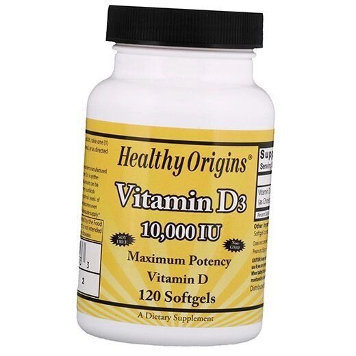 Вітамін Д3 високоактивний Vitamin D3 10000 Healthy Origins 120гелкапс (36354006) від компанії Придбай - фото 1