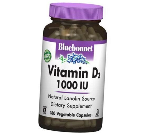 Вітамін Д3 Vitamin D3 1000 Caps Bluebonnet Nutrition 180вегкапс (36393006) від компанії Придбай - фото 1