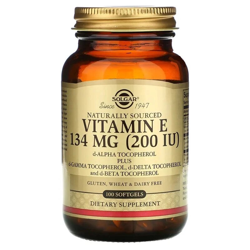 Вітамін E Solgar Vitamin E 200 IU 134 mg 100 Softgels від компанії Придбай - фото 1