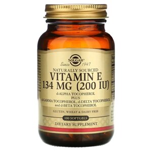 Вітамін E Solgar Vitamin E 200 IU 134 mg 100 Softgels