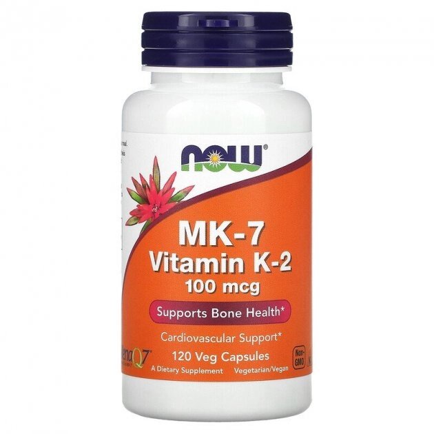 Вітамін K NOW Foods Vitamin K-2 MK7 100 mcg 120 Veg Caps від компанії Придбай - фото 1