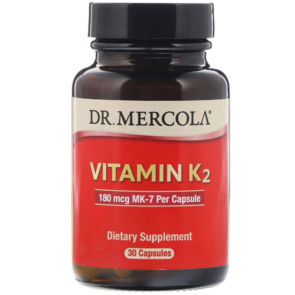 Вітамін K2, 180 мкг, Vitamin K2, Dr. Mercola, 30 капсул від компанії Придбай - фото 1