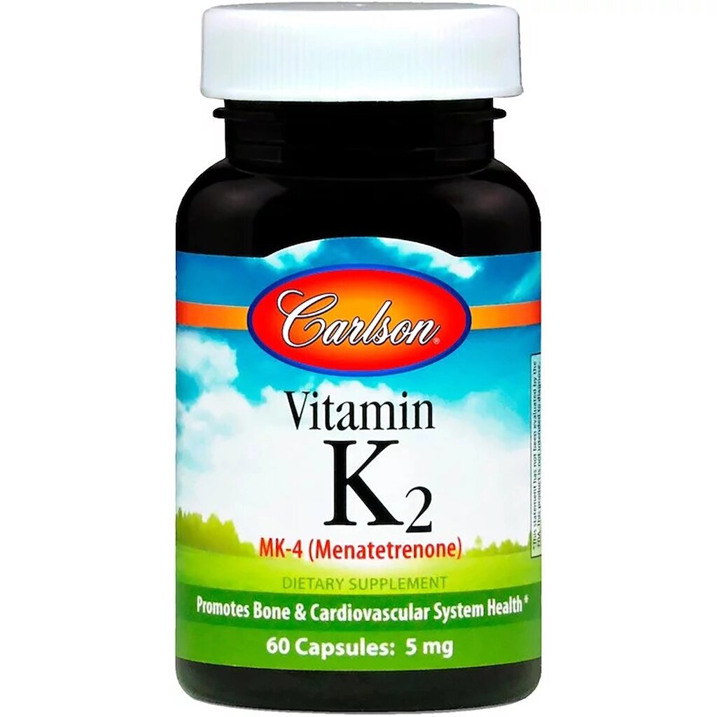 Вітамін К2 Carlson MK-4 Менатетренон Labs Vitamin K2 Menatetrenone 5 мг 60 капсул (CL1000) від компанії Придбай - фото 1