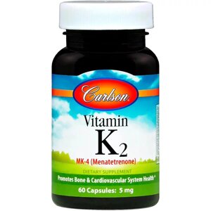 Вітамін К2 Carlson MK-4 Менатетренон Labs Vitamin K2 Menatetrenone 5 мг 60 капсул (CL1000)
