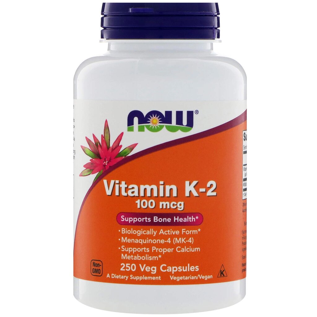 Вітамін К2 Vitamin K2 Now Foods 100 мкг 250 капсул від компанії Придбай - фото 1