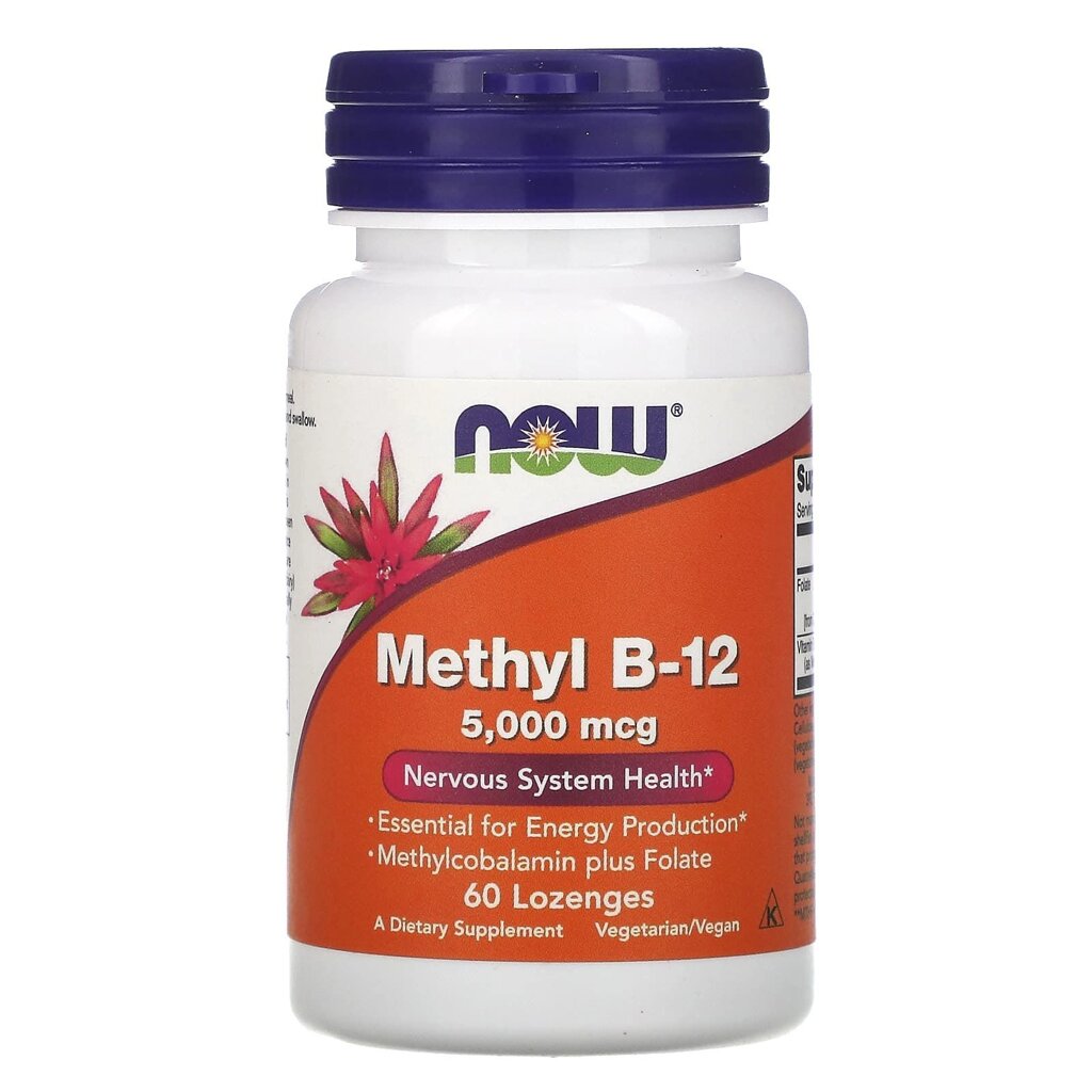 Вітамін Methyl B-12 Now Foods метил 5000 мкг 60 льодяників від компанії Придбай - фото 1