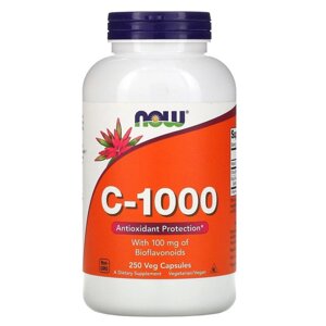 Вітамін Now Foods C-1000 з 100 мг біофлавоноїдів With 100 mg of Bioflavonoids 250 вегетаріанських капсул