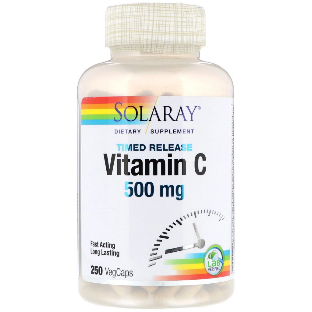 Вітамін С Timed Release Vitamin C Solaray 500 мг 250 кап. від компанії Придбай - фото 1