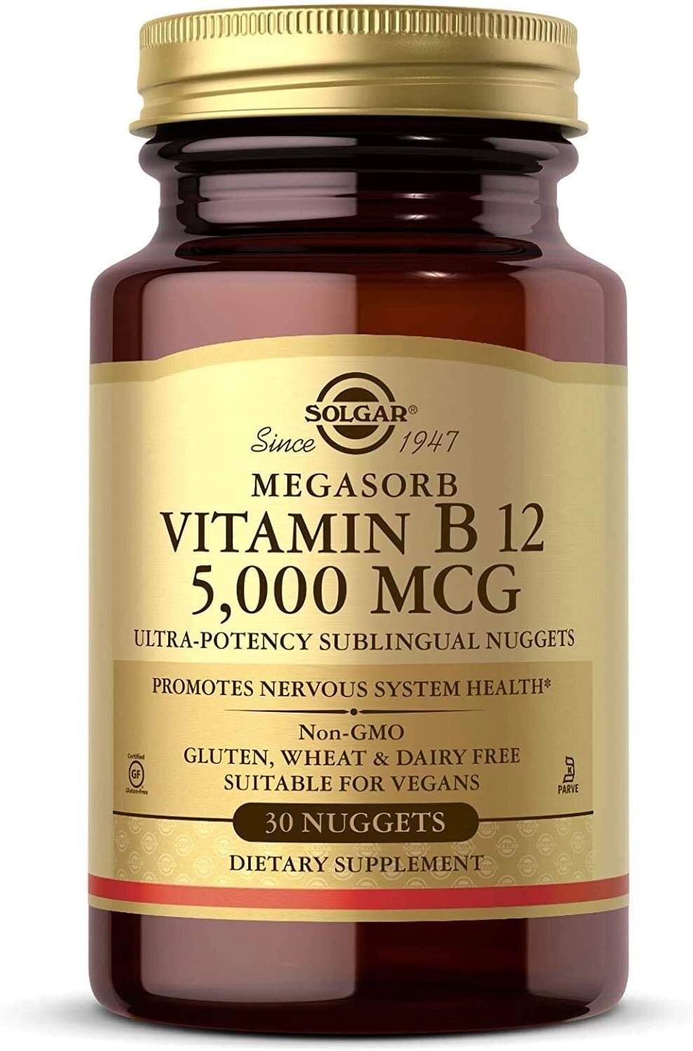 Вітамін В12 (ціанокобаламін) Vitamin B12 Solgar сублінгвальний 5000 мкг 30 таблеток від компанії Придбай - фото 1