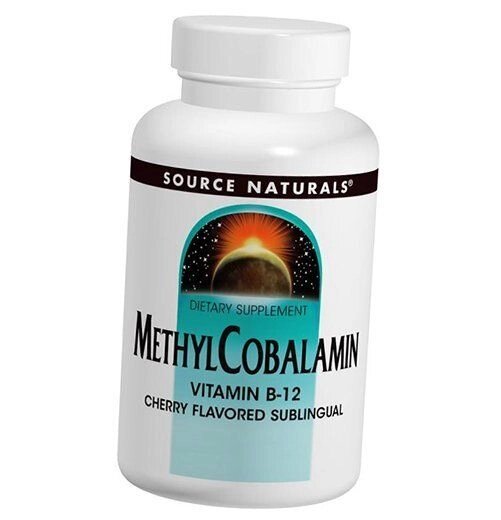 Вітамін В12 Метилкобаламін MethylCobalamin B-12 Source Naturals 60льодяників Вишня (36355083) від компанії Придбай - фото 1