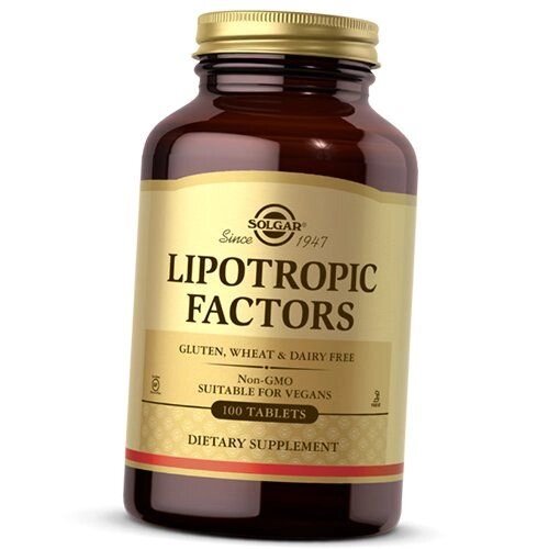 Вітаміни для підтримки печінки Lipotropic Factors Solgar 100таб (36313016) від компанії Придбай - фото 1