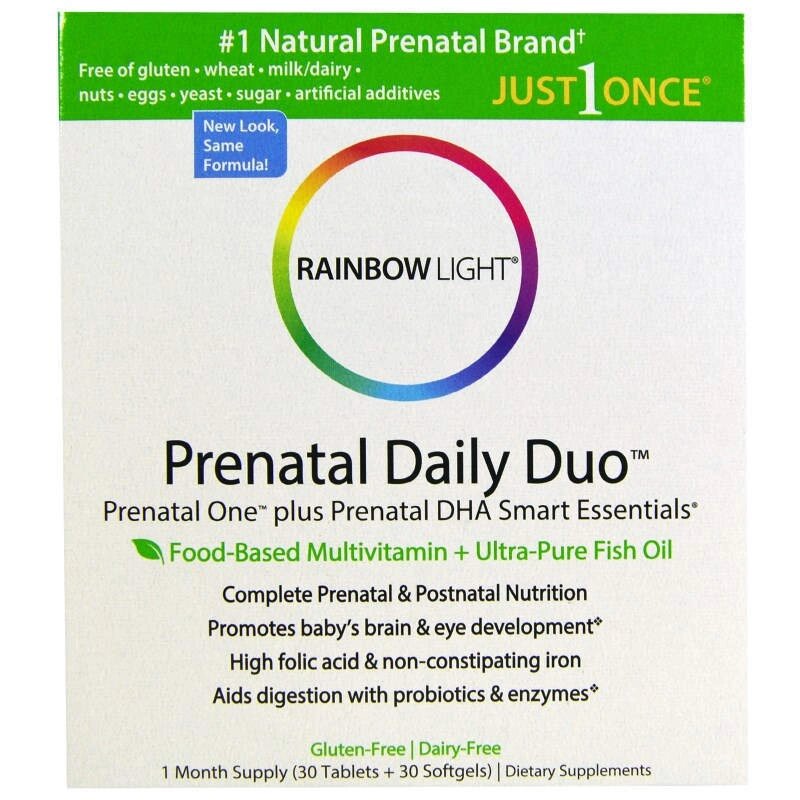 Вітаміни + Риб'ячий жир для вагітних, Rainbow Light, Prenatal One plus Prenatal DHA Smart Essentials, 30 капсул + 30 від компанії Придбай - фото 1