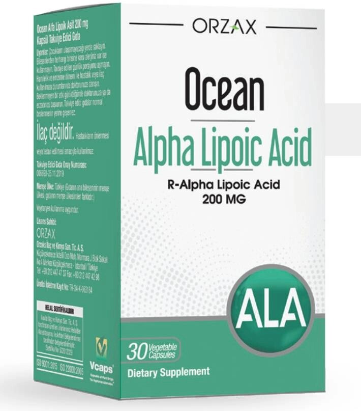 Вітамінний комплекс Orzax Ocean Alpha Lipoic Acid 200 мг 30 капсул (0036) від компанії Придбай - фото 1