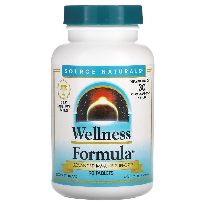 Вітамінно-мінеральний комплекс Source Naturals Wellness Formula Herbal Defense Complex 90 Tabs від компанії Придбай - фото 1