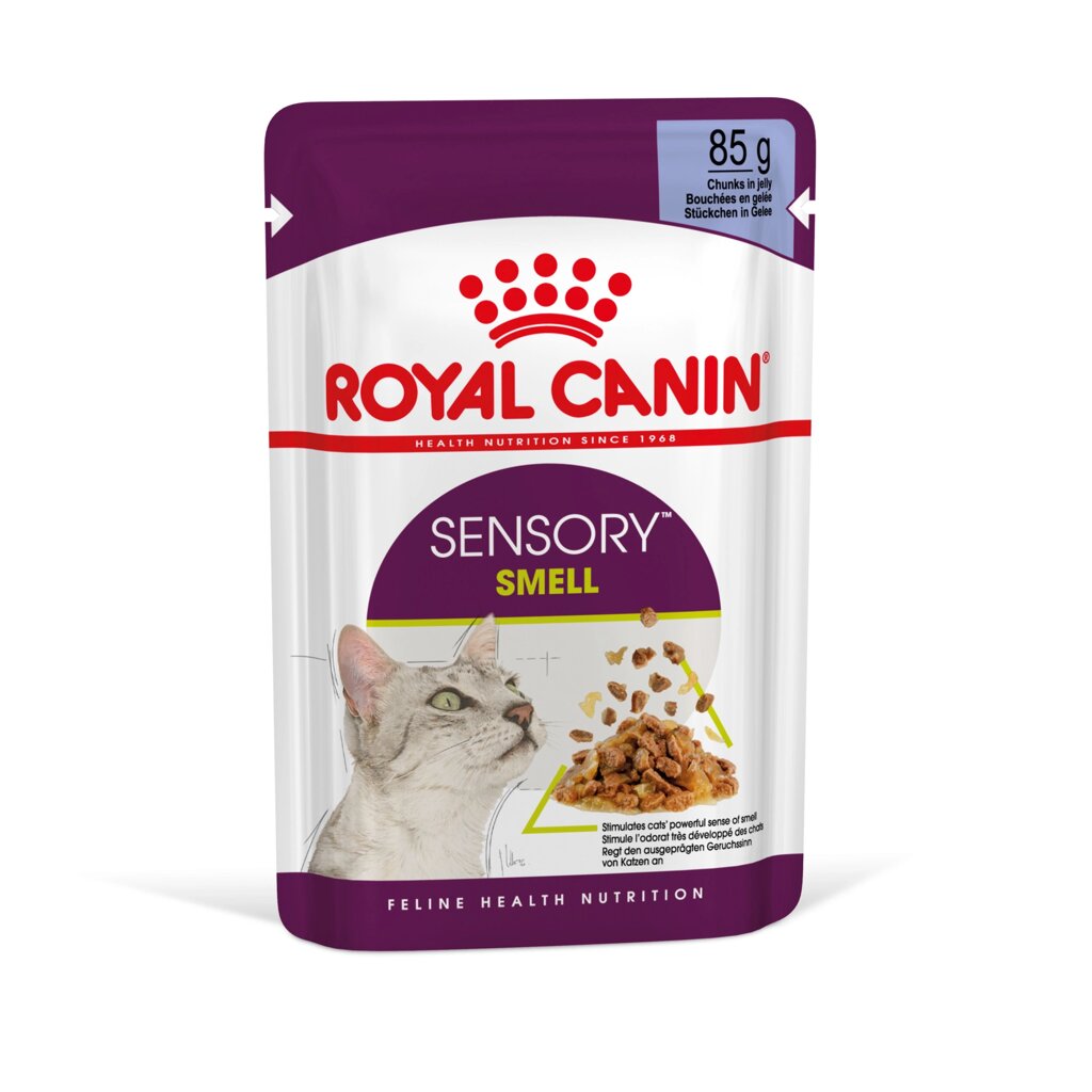 Вологий корм для кішок Royal Canin Sensory Smell Chunks in jelly, що стимулює нюхові рецептори 85 г від компанії Придбай - фото 1