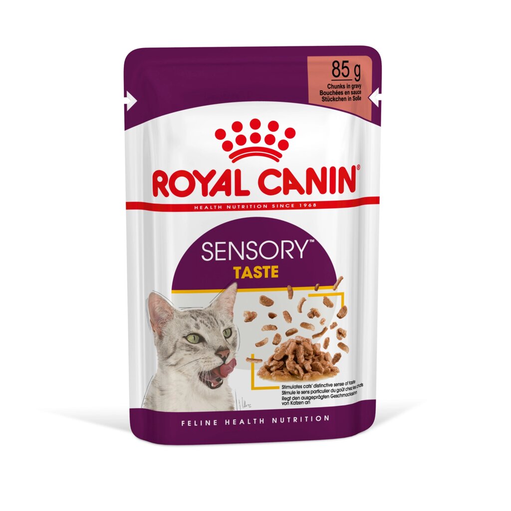 Вологий корм для кішок Royal Canin Sensory Taste Chunks in gravy стимулює особливе сприйняття смаку 85 г від компанії Придбай - фото 1