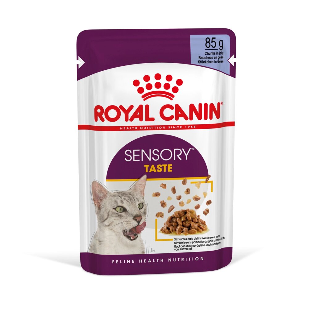 Вологий корм для кішок Royal Canin Sensory Taste Chunks in jelly стимулює особливе сприйняття смаку 85 г від компанії Придбай - фото 1