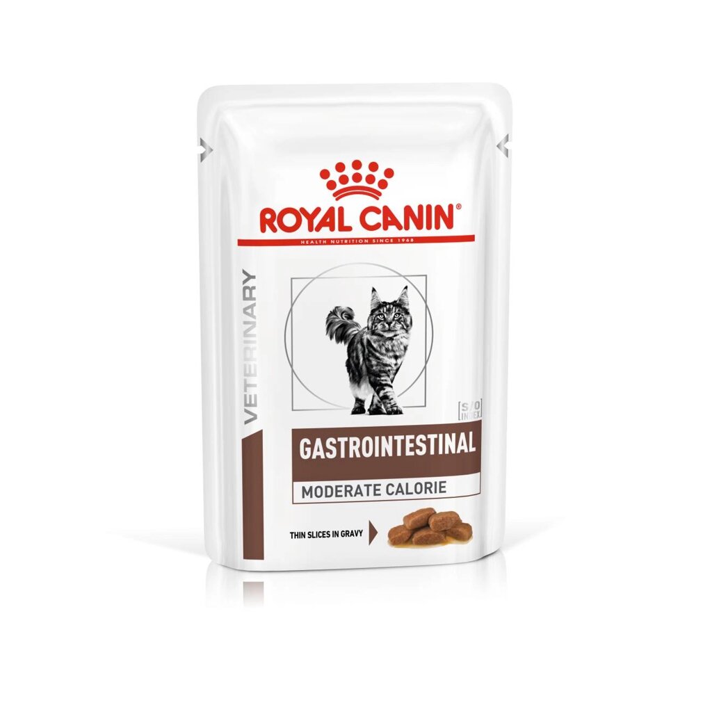 Вологий корм для котів Royal Canin Gastrointestinal Moderate Calorie при розладах травлення 85 г від компанії Придбай - фото 1