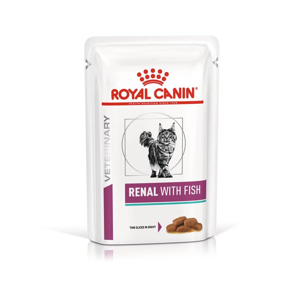 Вологий корм для котів Royal Canin Renal with fish при захворюваннях нирок 85 г від компанії Придбай - фото 1