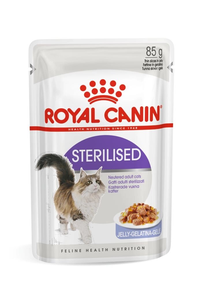 Вологий корм для стерилізованих кішок Royal Canin Sterilised Jelly 85 від компанії Придбай - фото 1