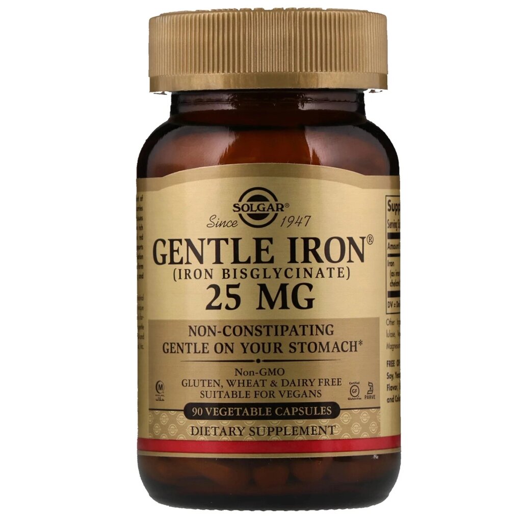 Залізо хелатне Solgar Gentle Iron 25 мг 90 капсул від компанії Придбай - фото 1