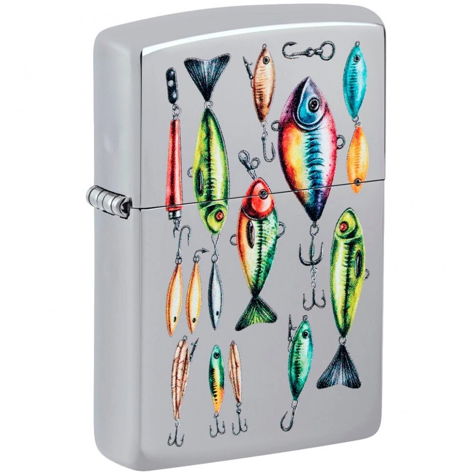 Запальничка бензинова Zippo Fishing Hooks Design (46319) від компанії Придбай - фото 1