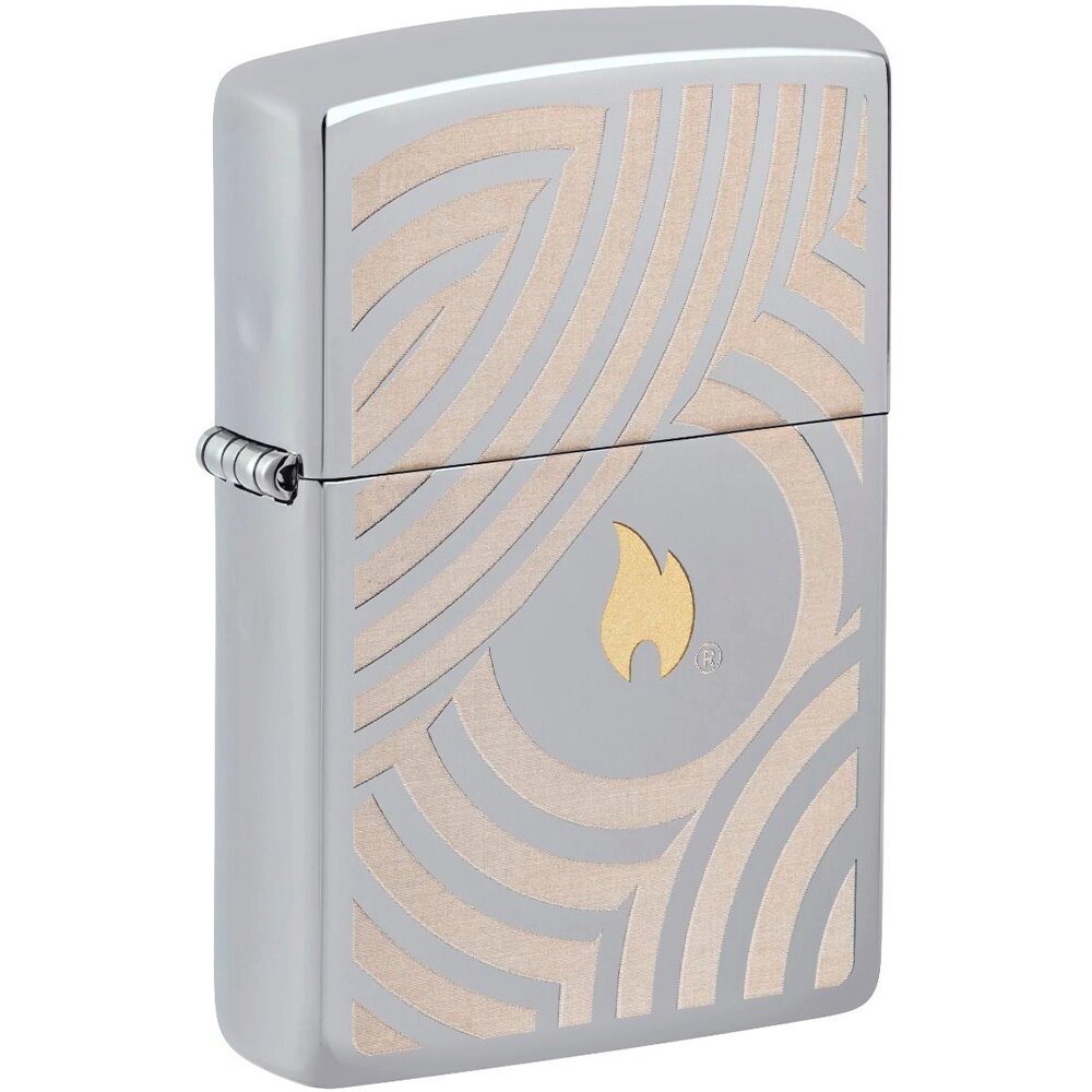 Запальничка бензинова Zippo Flame and Circles Design 2 (46332) від компанії Придбай - фото 1