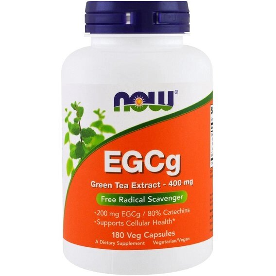 Зелений чай NOW Foods EGCg Green Tea Extract 400 mg 180 Veg Caps від компанії Придбай - фото 1