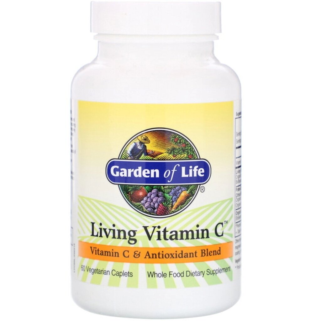 Живий Вітамін С, Living Vitamin C, Garden of Life, 60 вегетаріанських капсул від компанії Придбай - фото 1