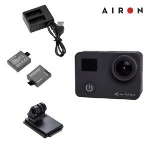 Тактовний набір: екшн-камера AIRON ProCam 8 Black з аксесуарами