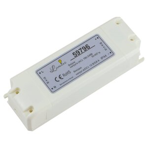 Блок живлення, 36W, 12V, IP44, білий, пластик