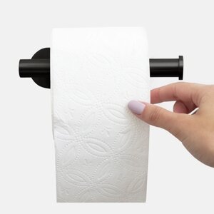 Тримач для туалетного паперу клейкий з нержавіючоЇ сталІ BSS-1 BLACK