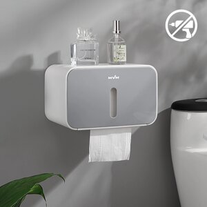 Тримач для туалетного паперу самоклейний BP-15 WHITE/GRAY