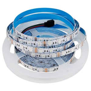 LED-5050 SMD стрічка, 60 світлодіодів / м, 14,40 вт, 12в, IP20, RGB