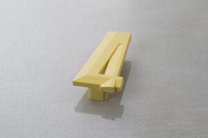Меблева ручка цифра "Четверка" Poliplast РП-4 матовий жовтий