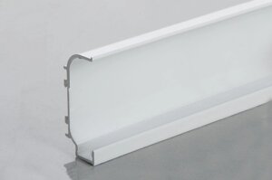 Профіль C-подібний для фасадів без ручок (ФБР) з пазом під LED-підсвітку L = 2975 мм білий